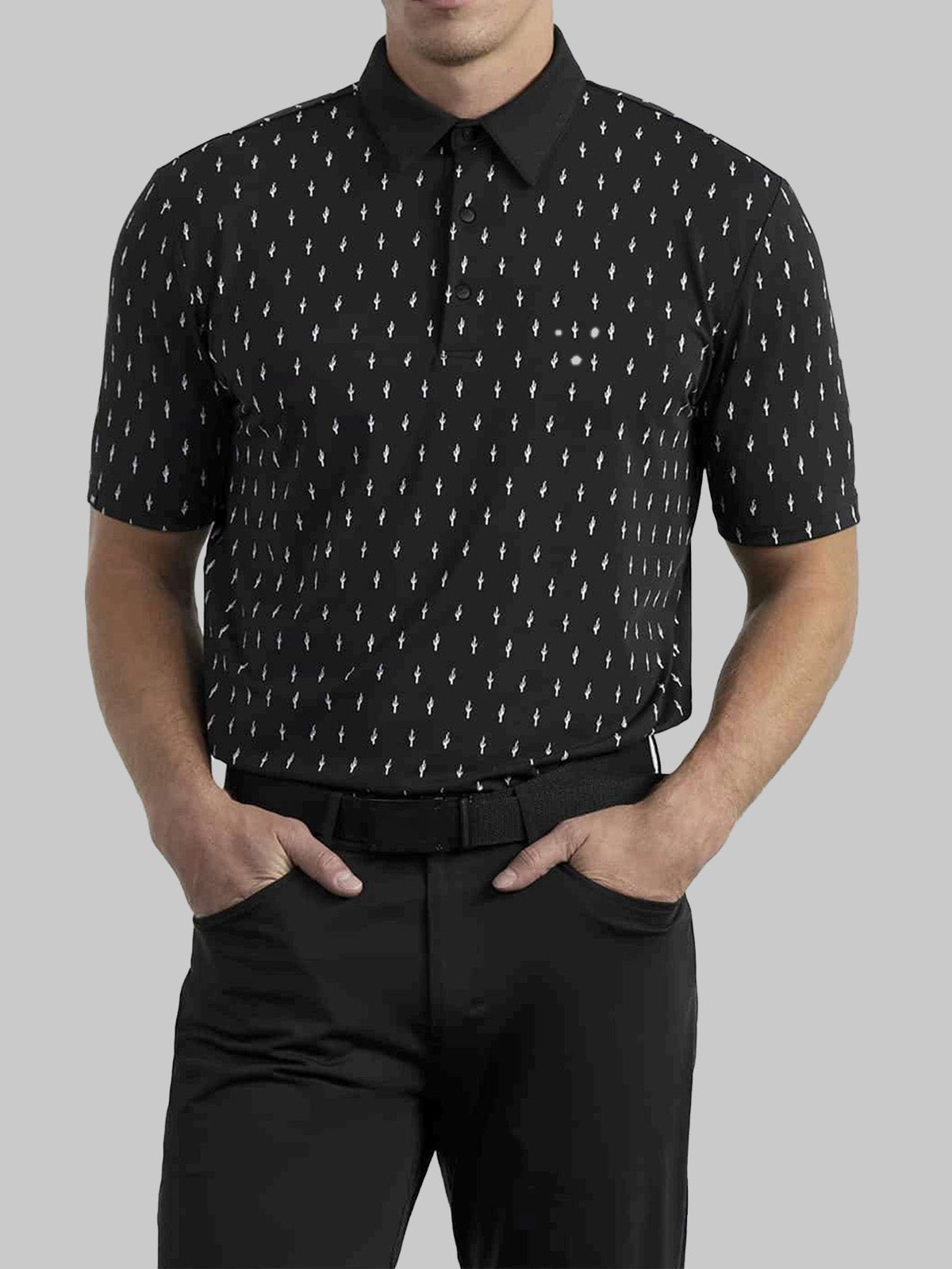 MEN'S CACTUS PRINT POLO
