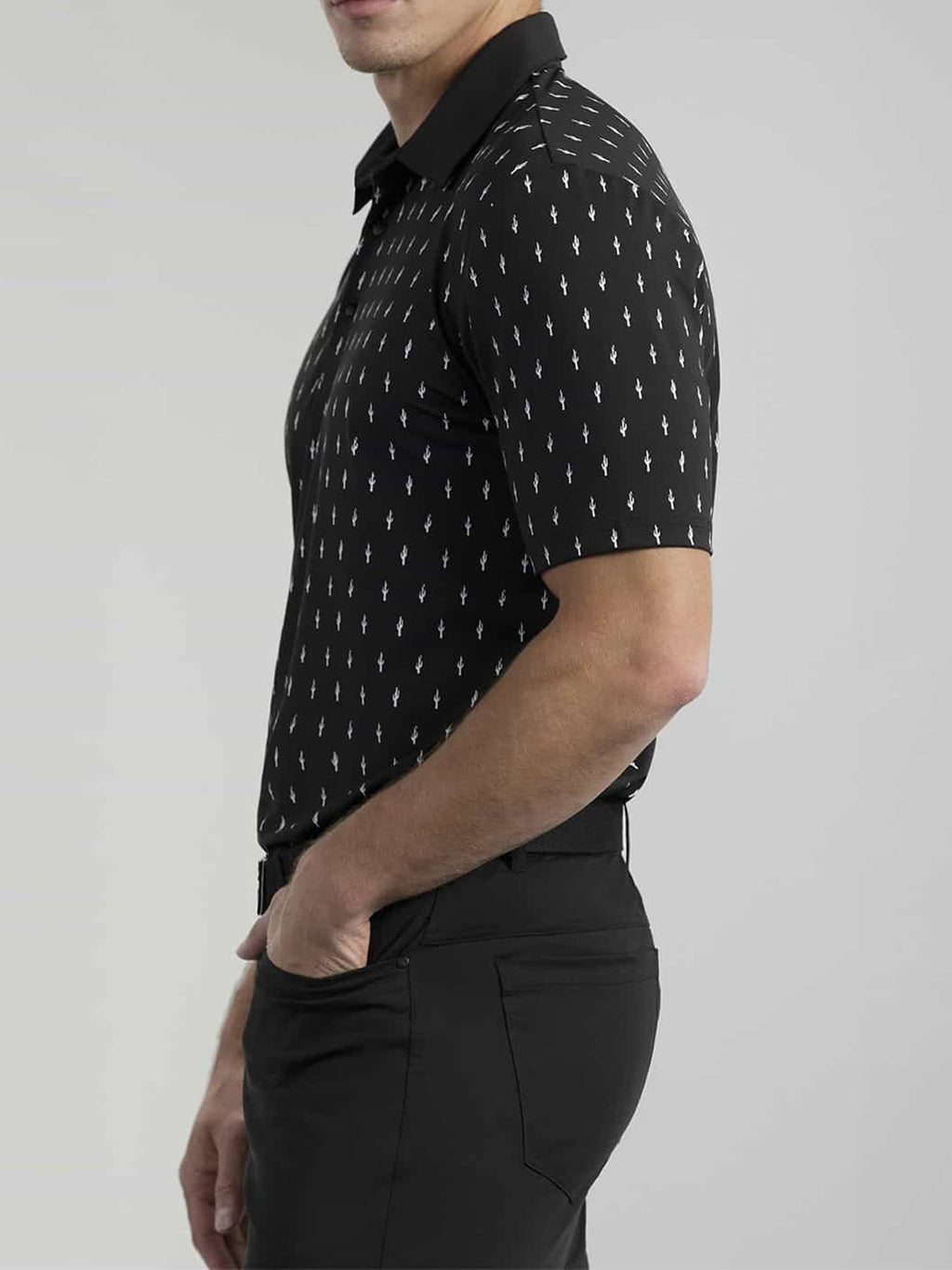 MEN'S CACTUS PRINT POLO