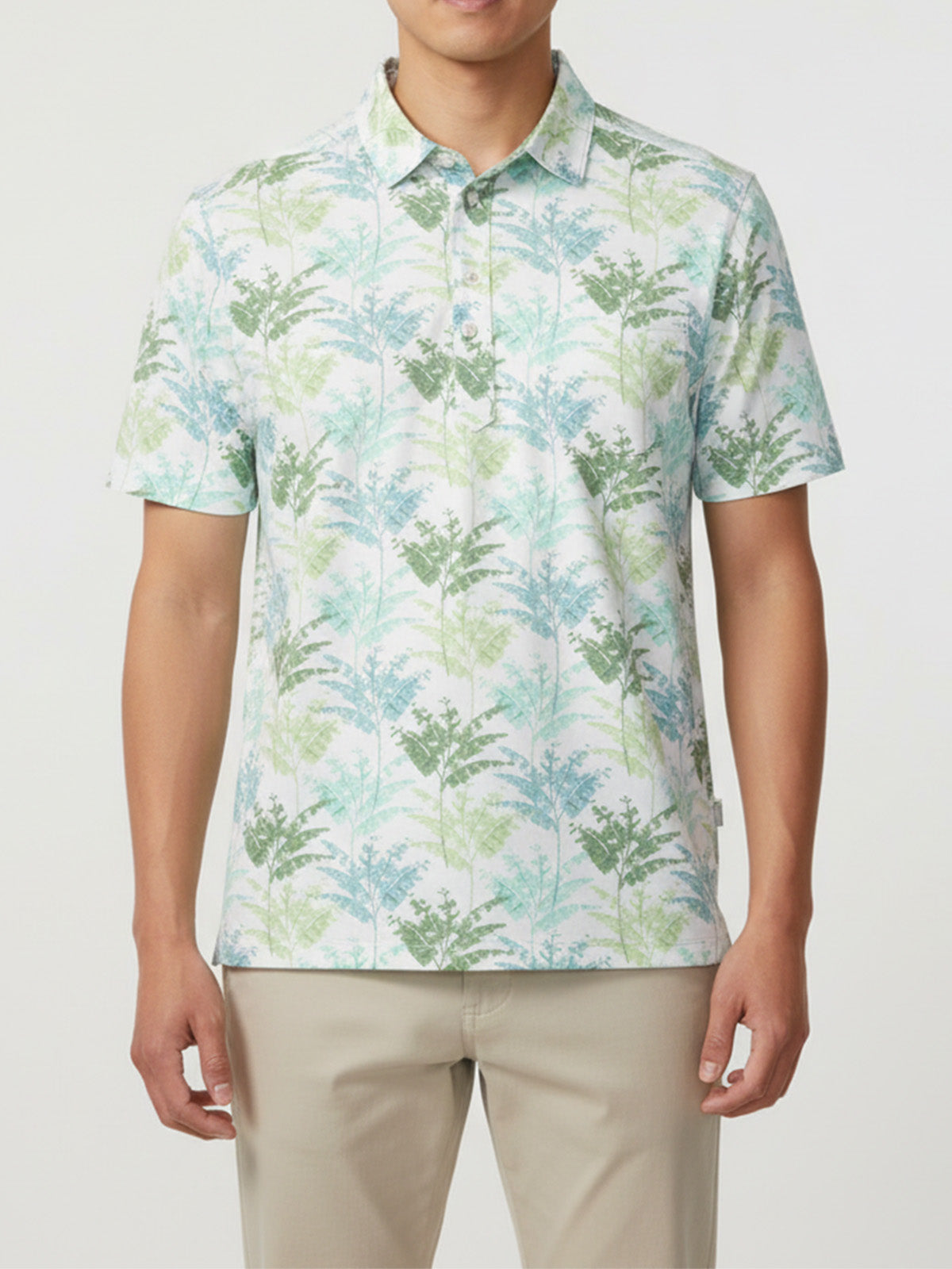 SAN LUCIO VERDE PALMS POLO STRETCH KNIT POLO