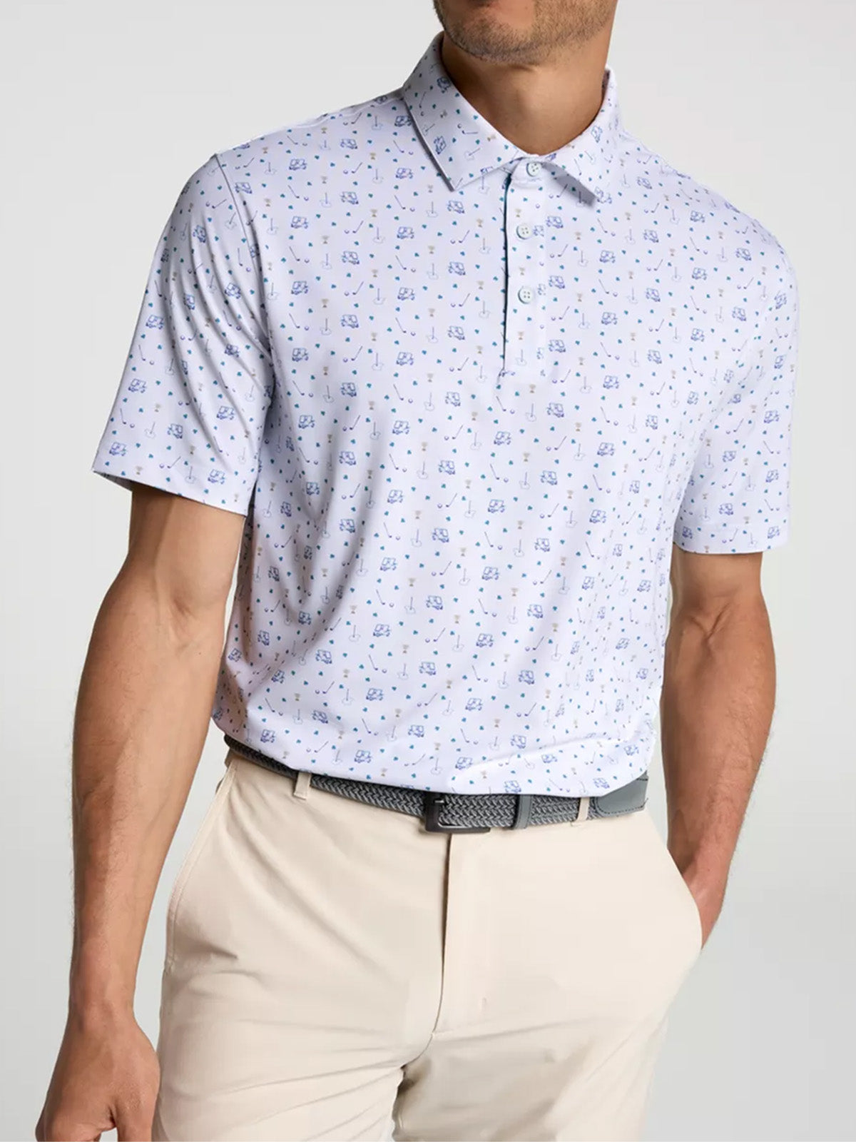Men's Performance Print Golf Polo