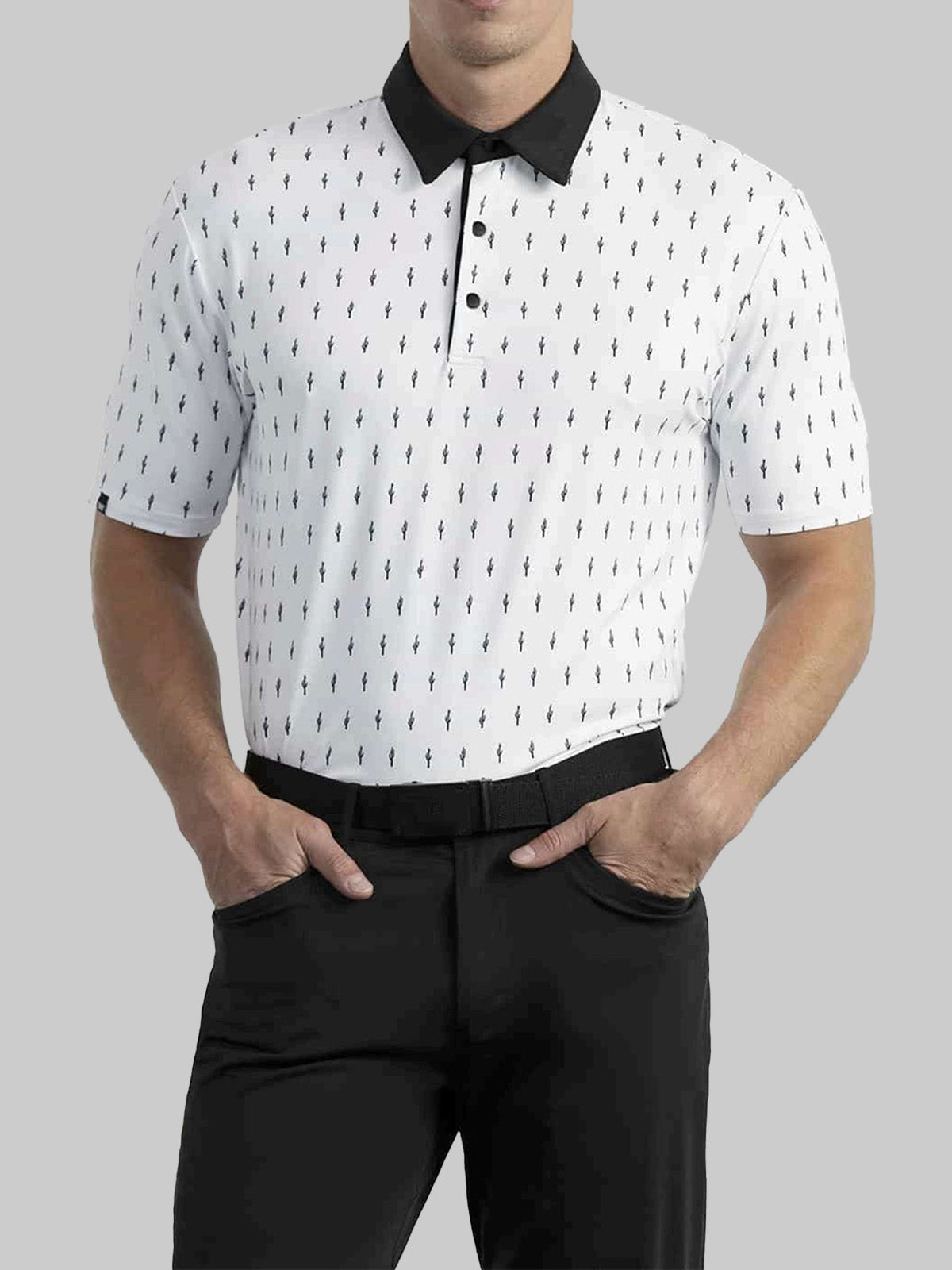 MEN'S CACTUS PRINT POLO